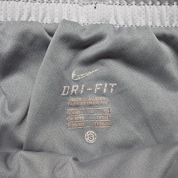 Nike Women M Dri-FIT Performance Running Shorts Blue & White M Side Mesh Comfort - Picture 3 of 13